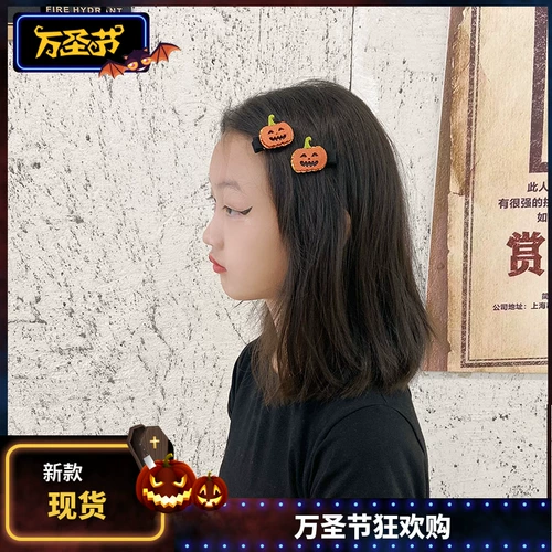 Детский аксессуар для волос, черная детская заколка для волос с бантиком, xэллоуин