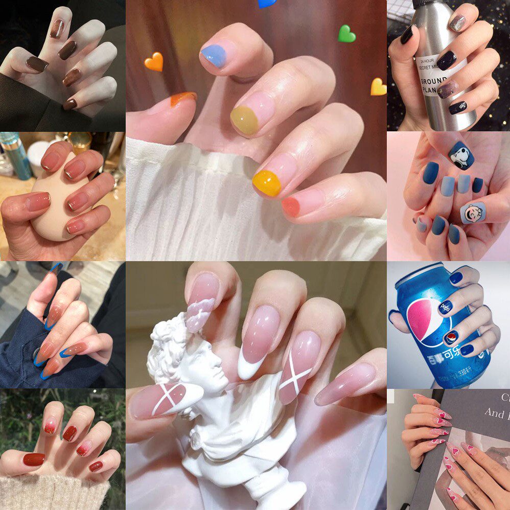 Wearables A patch fake nail cover shell hand nail sticker Students detachable and repeatedly removed the finished product of the Bundesliga