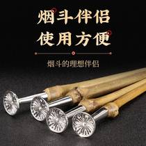 Pipe press stick log bamboo flameout-proof tool press stick cigarette knife carbon repair tool hollow bottom special accessories