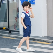Boys dress childrens suit suit piano vest performance host performance wedding summer flower girl suit