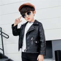Boy fur coat spring autumn jacket plus suede thickened girl clothes small and medium children foreign air blouses baby leather jacket locomotive clothes