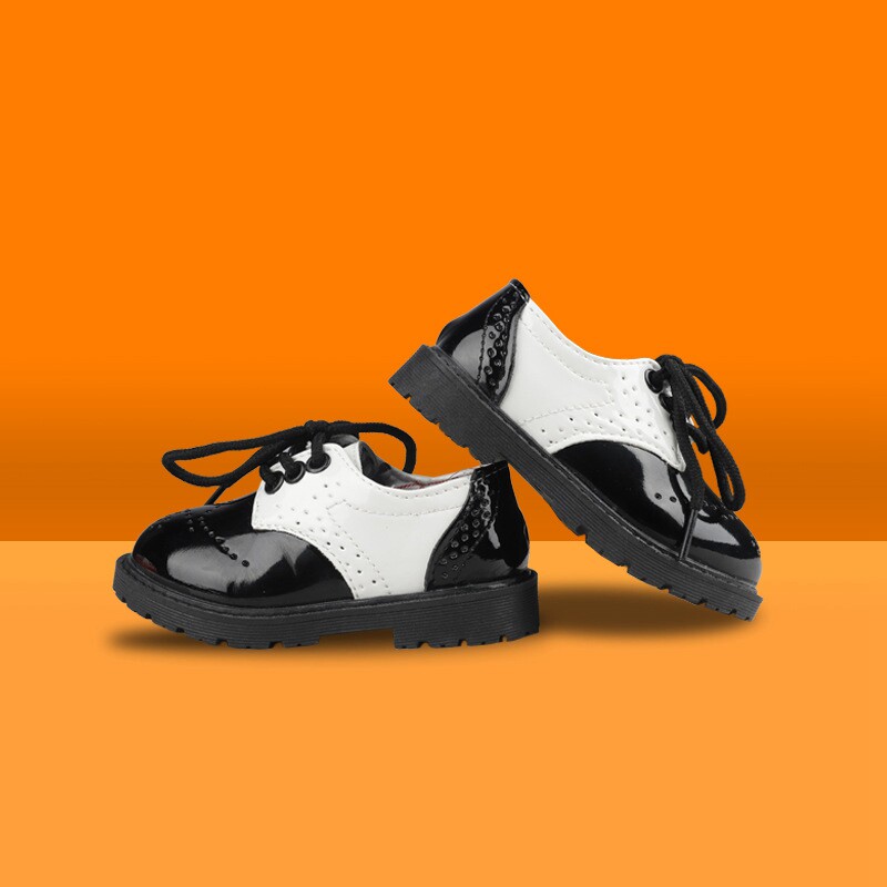 2023 spring and summer new children's leather shoes kindergarten performance students chorus shoes flower girl small host soft-soled shoes