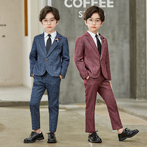 Handsome Korean boy piano host performance dress suit baby suit wedding flower girl three-piece set