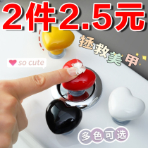 Color Heart-forme Toilet Press CREATIVE TOILET TOILET WATER TANK BUTTON AIDS FASHION LOVING BUTTONS