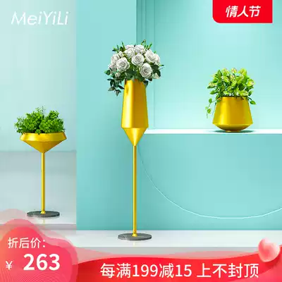 Danish MeiYiLi design modern flower rack Living room floor-to-ceiling Nordic balcony flower rack Light luxury plant rack