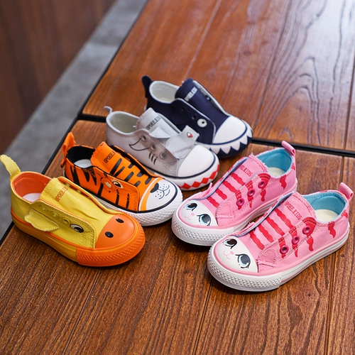 Мультяшная обувь для мальчиков, детские тканевые кроссовки