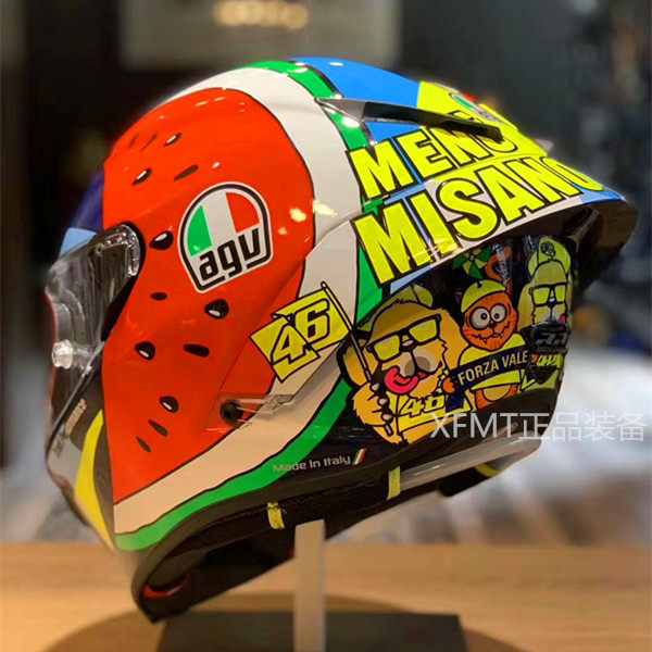 Spot AGV PISTA GPRR Watermelon Pizza Rossi Limited Edition Full Carbon Fiber misano misano Helmet