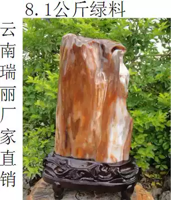 Eagle green material Burmese tree tree tree fossil stone ornaments housewarming gift 103#(Mountain Xi Qi Gallery)