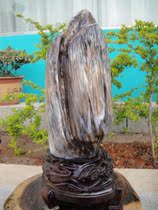 Shuncai blue Myanmar tree fossil wood jade living room shop office decoration 91917(Shan Xiqi Gallery)