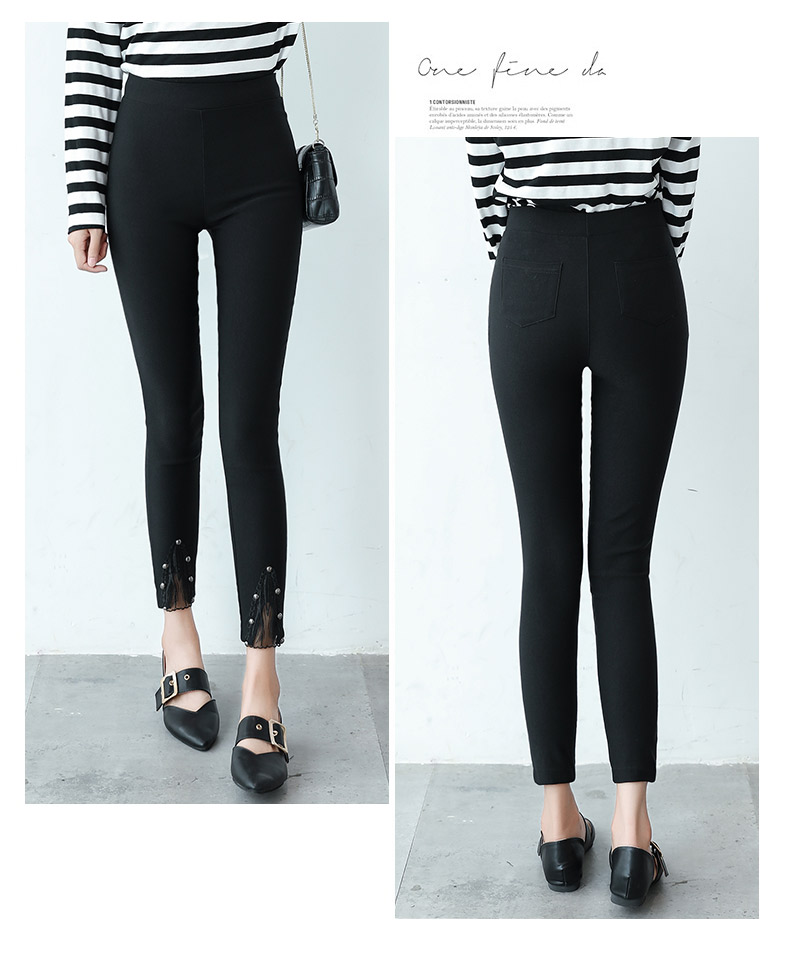 Quần legging nữ chất béo phần mỏng cộng với phân bón XL 200 pounds bên ngoài mặc quần bút chì quần nữ mùa thu chân đen quần sooc đùi