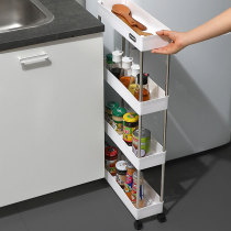 Refrigerator Kitchen Clip Storage Shelf Floor Space Saving 15cm Ultra Narrow 20cm Vegetable Basket with Wheels