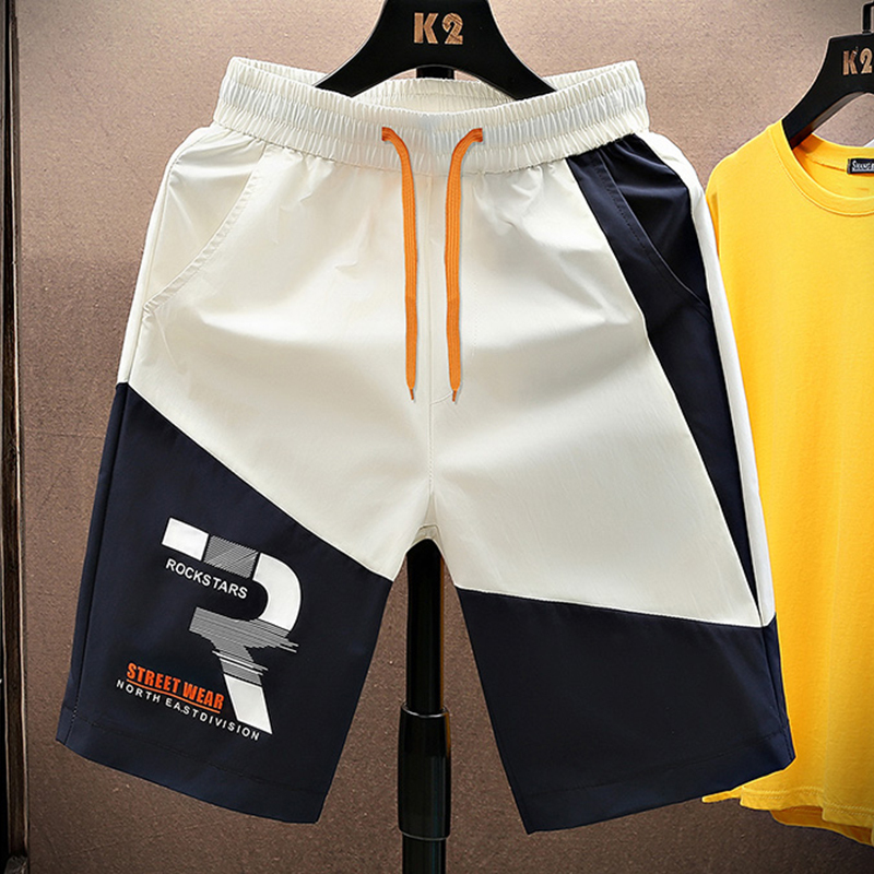 Ice Silk Shorts for Men, Summer Casual Sports Five-Point Shorts, ins Trendy New Loose Large Shorts, Men's Mid-Length Pants