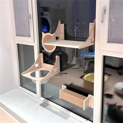 Cat space capsule jumping platform hammock cat nest window glass suction cup climbing frame cat scratching post without drilling installation to bask in the sun