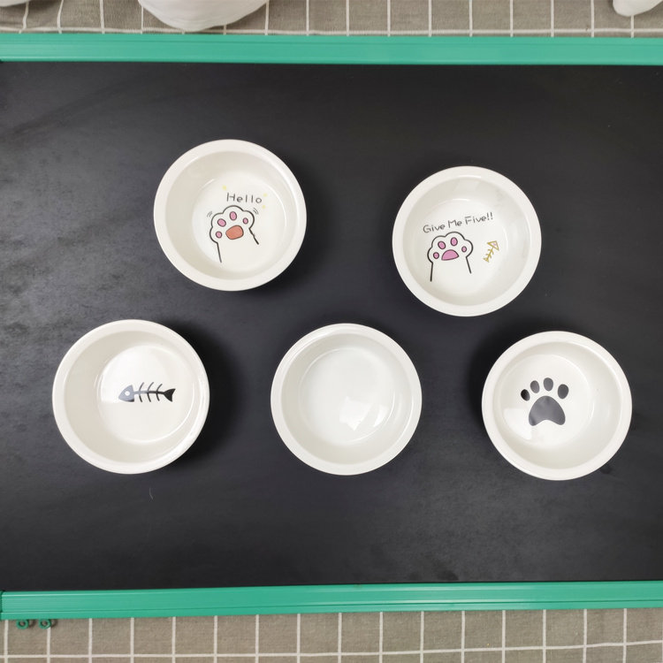 Cat Bowl Ceramic Single Bowl Replacement