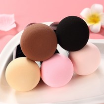 Round head powder puff with box shell beauty egg sponge Air cushion BB cream foundation Wet and dry mushroom head puff 