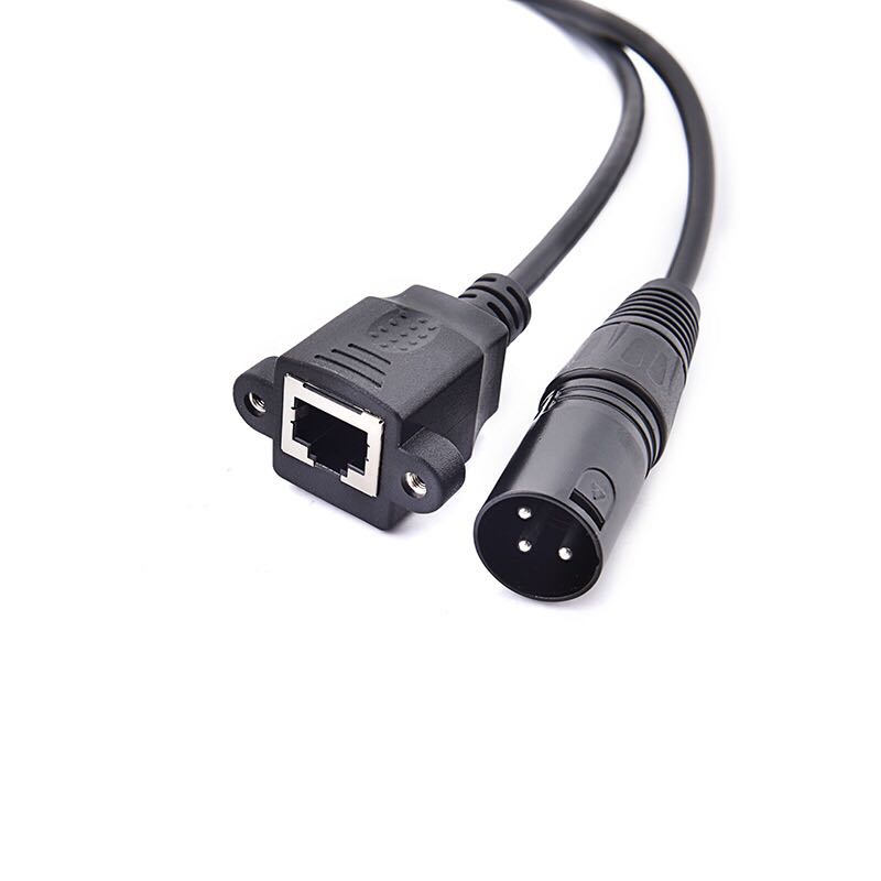 Audio Carnon 3-core RJ45 Network Route Microphone XLR Carnon Male to RJ45 Female Mixer Balance Line