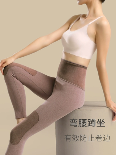 Штаны, демисезонное бархатное нижнее белье, бархатные леггинсы, высокая талия, увеличенная толщина