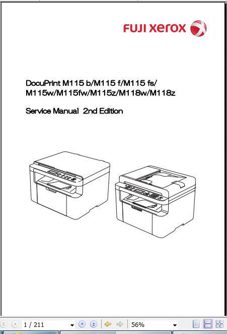 Full M115b M115b M115f M115f M115W M115W M115z M118w M118z M118z Repair manual