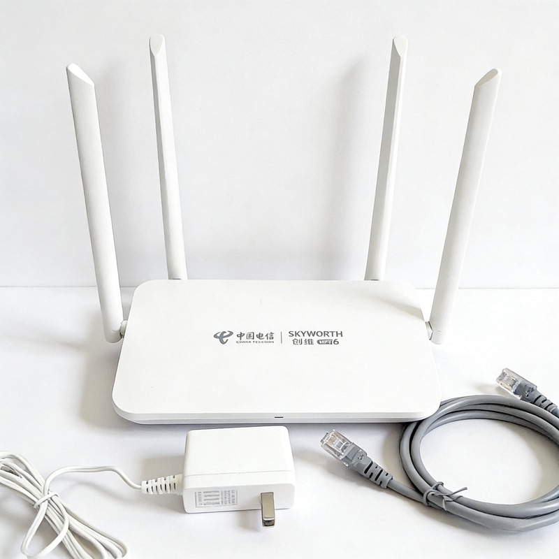 ⑨New Skyworth Sk-Wr6640X China Telecom Wifi6 Gigabit Dual-Band Router for Home Use Wireless Full Network Coverage