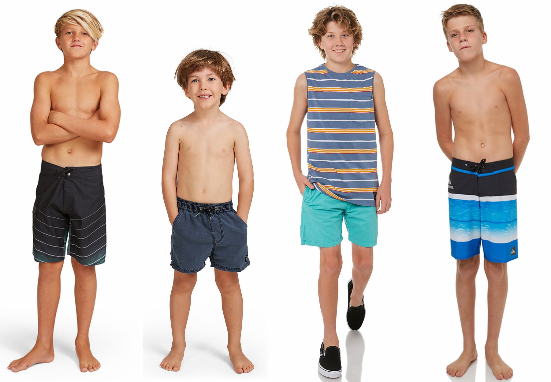 Exported to the United States beach beach water surfing motorcycle summer denim children's shorts quick-drying elastic ventilation breathable