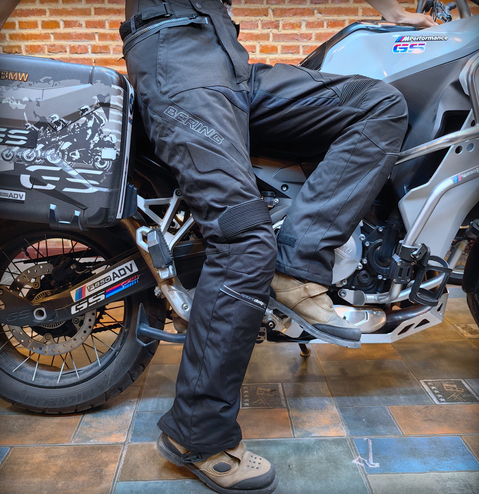 French BERING white bear Moto locomotive anti-fall racing ADV tension riding pants Ferro Brigade Four Seasons waterproof insulation-Taobao