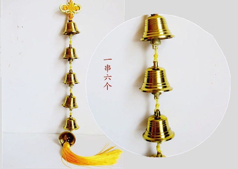 Thickened Copper Bells Brass Wind Chimes Living Room Shop Store Ornament Car Pendant Home Decoration Handicraft Gift