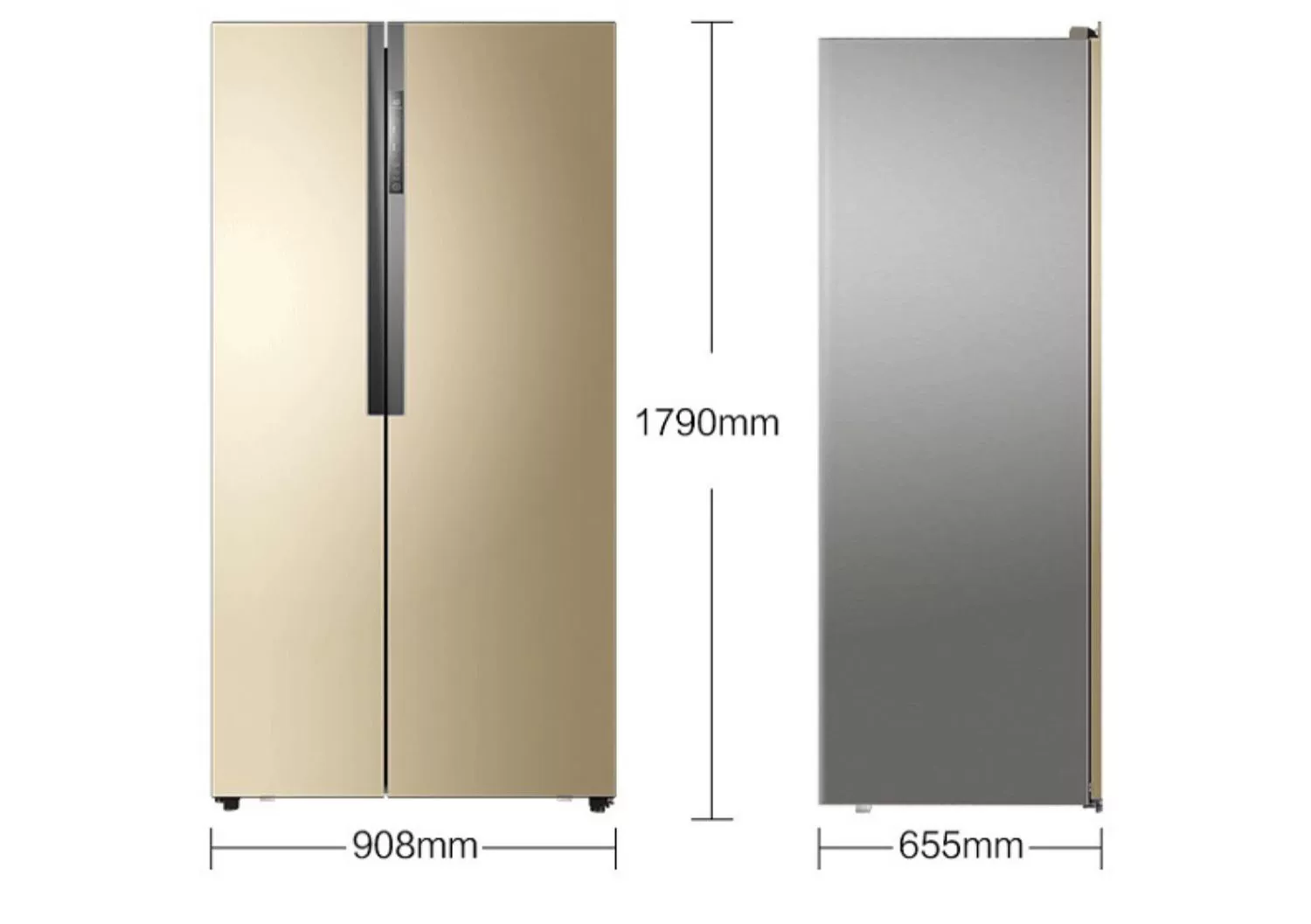 Tủ lạnh Haier / Haier mở cửa đôi tần số chuyển đổi hộ gia đình không có sương giá công suất lớn siêu mỏng BCD-532WDPT - Tủ lạnh