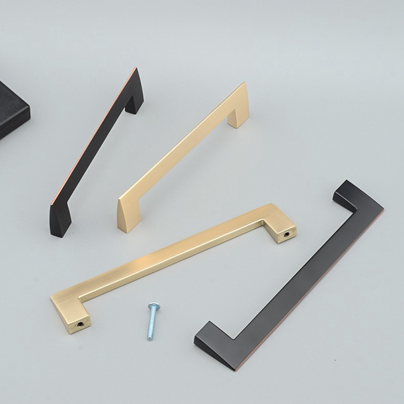 Modern minimalist overall cabinet surface mounted door handle high-end European wardrobe light luxury drawer bookcase thickened solid small handle