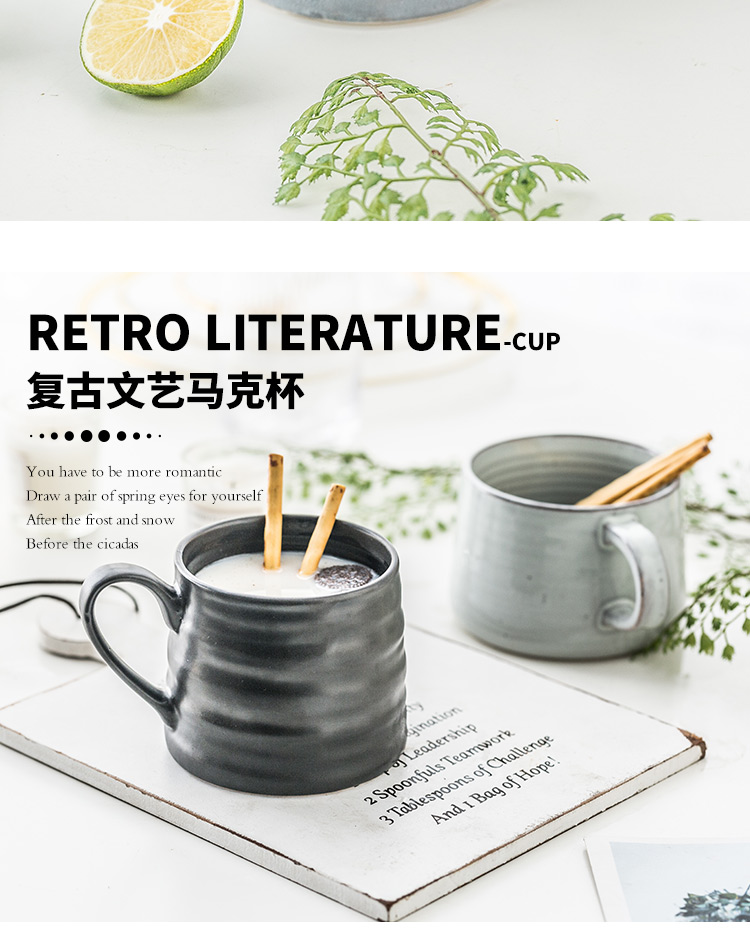 Creative Europe type restoring ancient ways the glass ceramic mugs household large - capacity glass coffee cup cup cereal breakfast cup