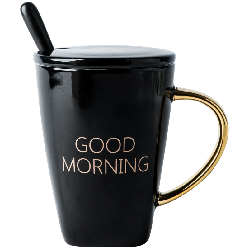 Ceramic cup Europe type letters cup gift set for a cup of ultimately responds cup gift boxes gifts mark cup with a spoon