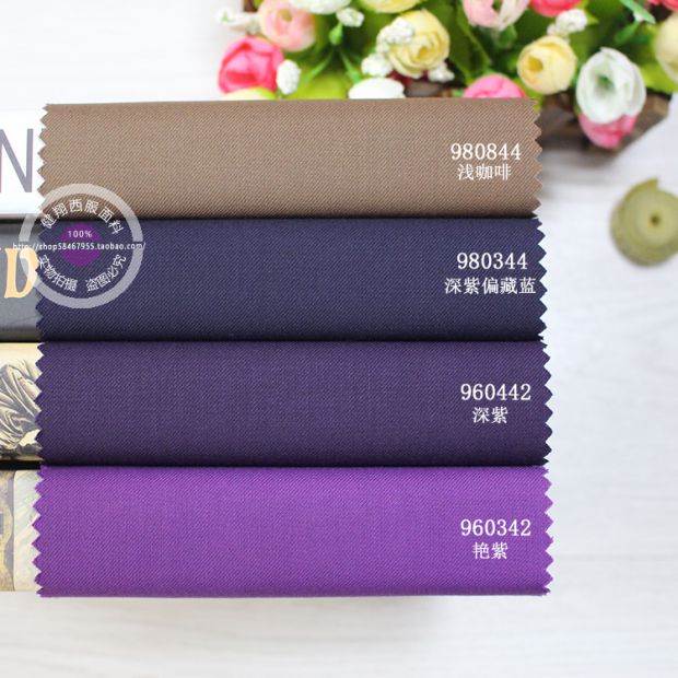 Mặt serge phù hợp với thời trang nhiều màu vải Hàn Quốc vải nhỏ phù hợp với sử dụng màu tím sapphire ánh sáng màu xanh cà phê đỏ tía - Vải vải tự làm vải may quần áo dài