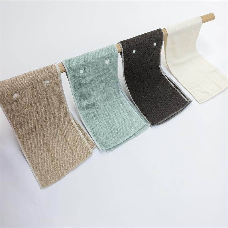  Welfare Edition All-Cotton Plain Color with Hidden Buttons, Can Be Used as a Hand Towel, Absorbent, Soft and Skin-Friendly Face Towel