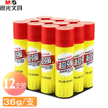 [Pack of 12] Morning Light Solid Glue Stick Asg97156 Large Size 36g Solid Glue Office Supplies Stationery