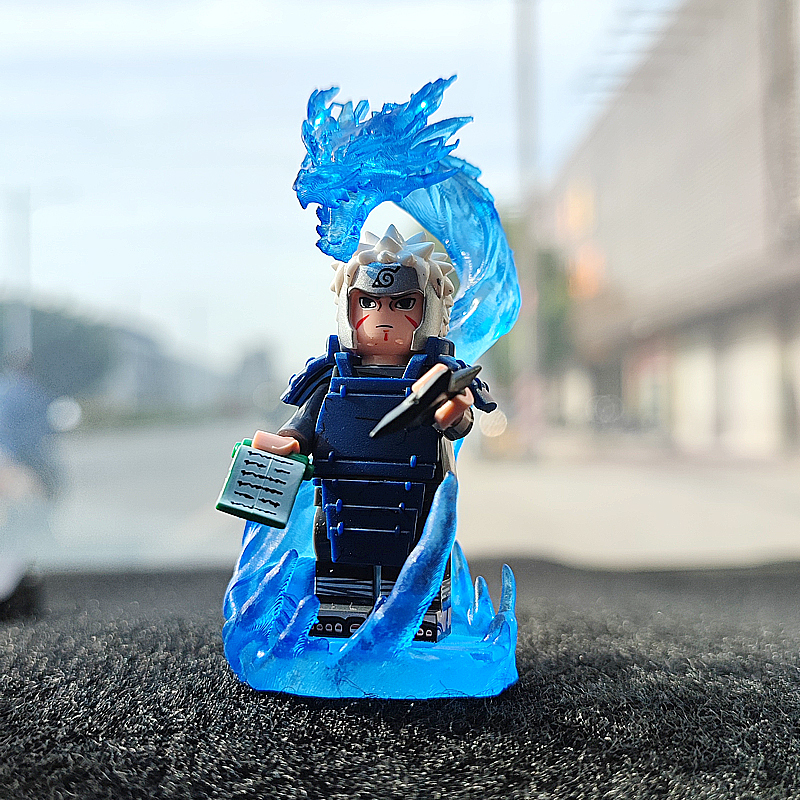 Third-Party Ninja Second Hokage Hashirama Water Dragon King Transparent Edition Base Building Block Figure Toy Model Accessories