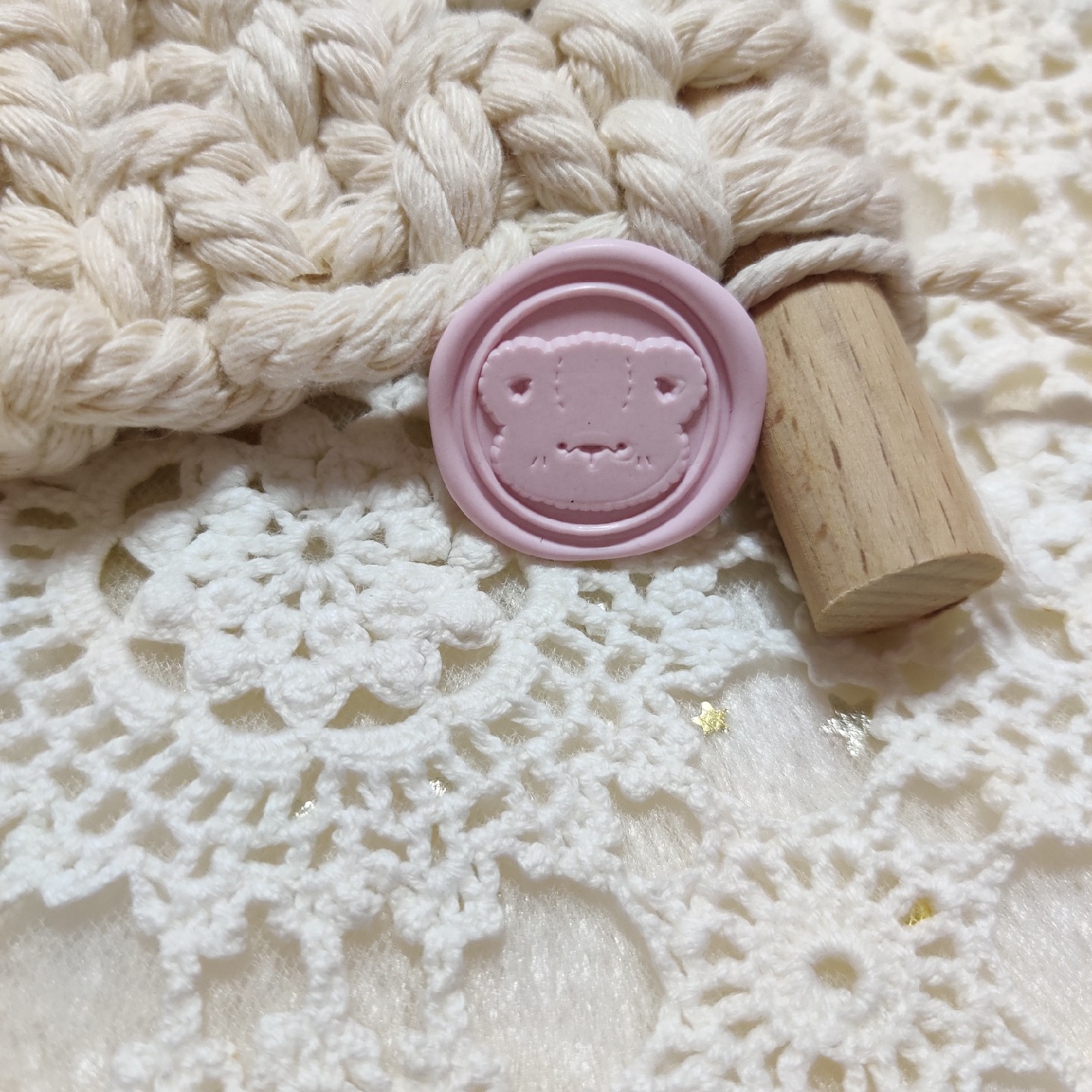 [Spot] Homemade Fire Lacquer Seal Small Bear-Taobao