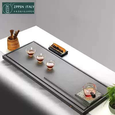 Italy ZPPSN Japanese-style black gold stone tea tray Household simple modern dry bubble tray large tea sea tea table tray