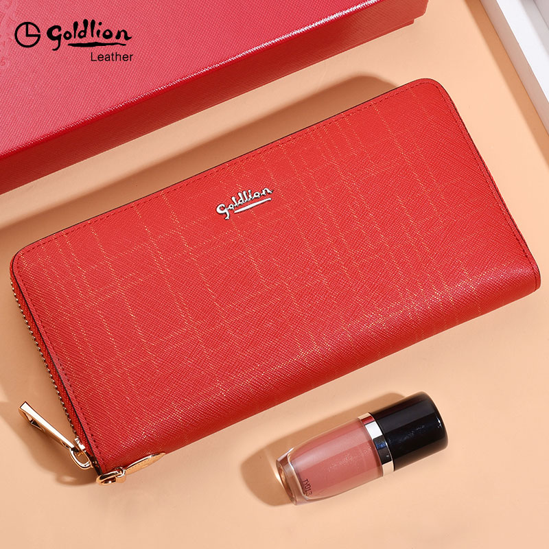 Ginley Comes Lady Long Pants Wallet 2022 New Handbags Genuine Leather Small Hand Grab Bag Girl Bag Leather Clip Brand Summer