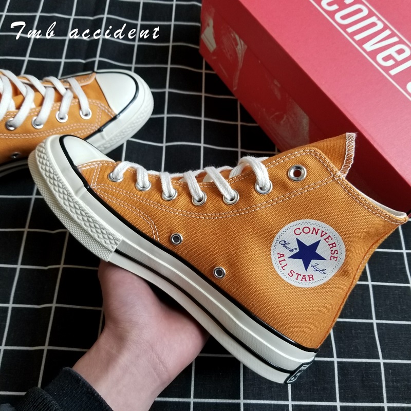 Converse Converse 1970s Giày cao gót màu xanh lá cây quân đội màu xanh da trời Samsung tiêu chuẩn 159622C 159771C giày thể thao