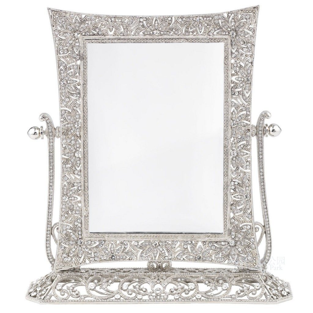 New York Lower City Park Imports Olivia Riegel Schwaroshie Crystal Rotation Cosmetic Mirror 