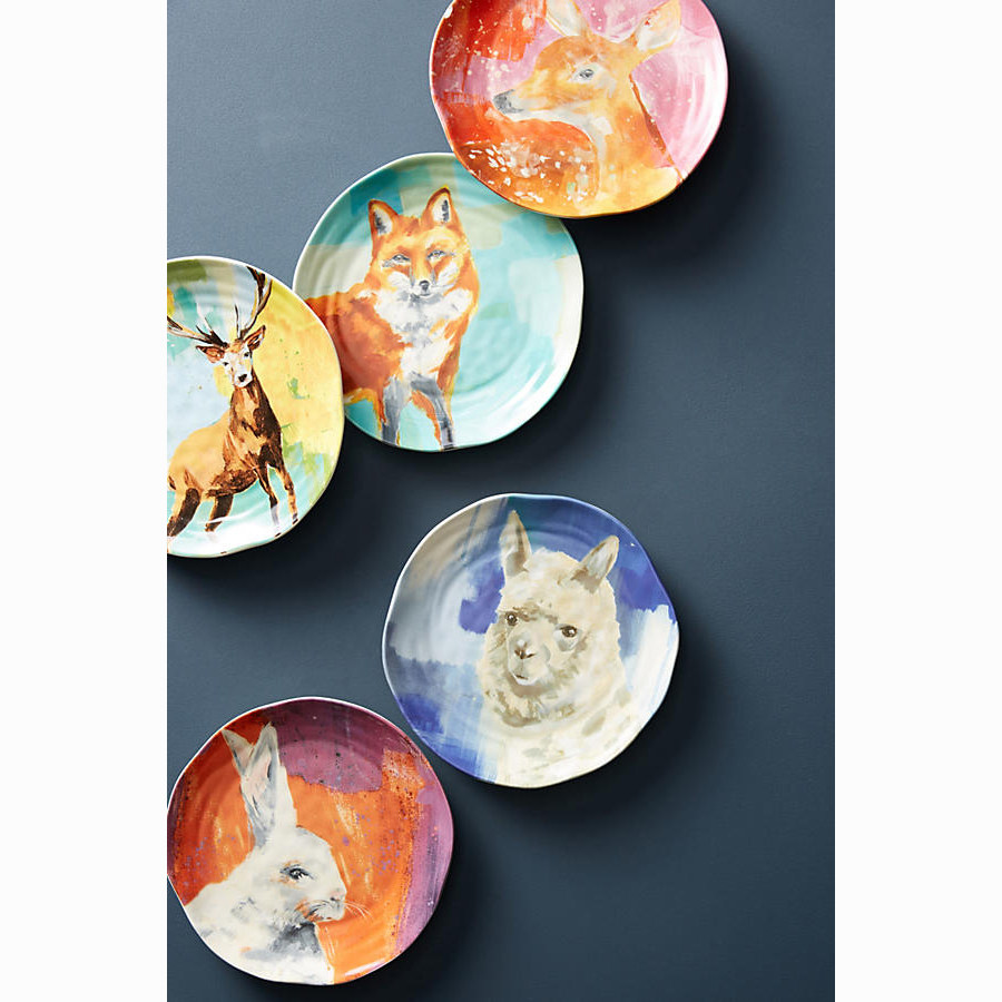 Spot New York Lower City Park Import Winter Chic Landscape Forest Romantic ceramic dinner plate hanging disc Decorative Disc multi-section 