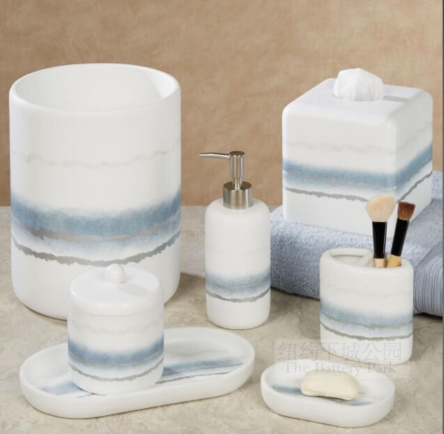 Spot About Lower Town Park Imports Jonathan Adler Derel in Corfu Island Waves Silver Wave Bathroom Group 