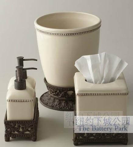 New York Lower City Park Imports GG Collection Classic Ancient Bronze Cast Aluminum ivory White Porcelain Bathroom components