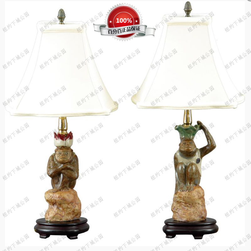 New York Lower City Park Imports of exotic Exotic Monkey Maid Ceramic Lamp lamp Group 53x25 4 