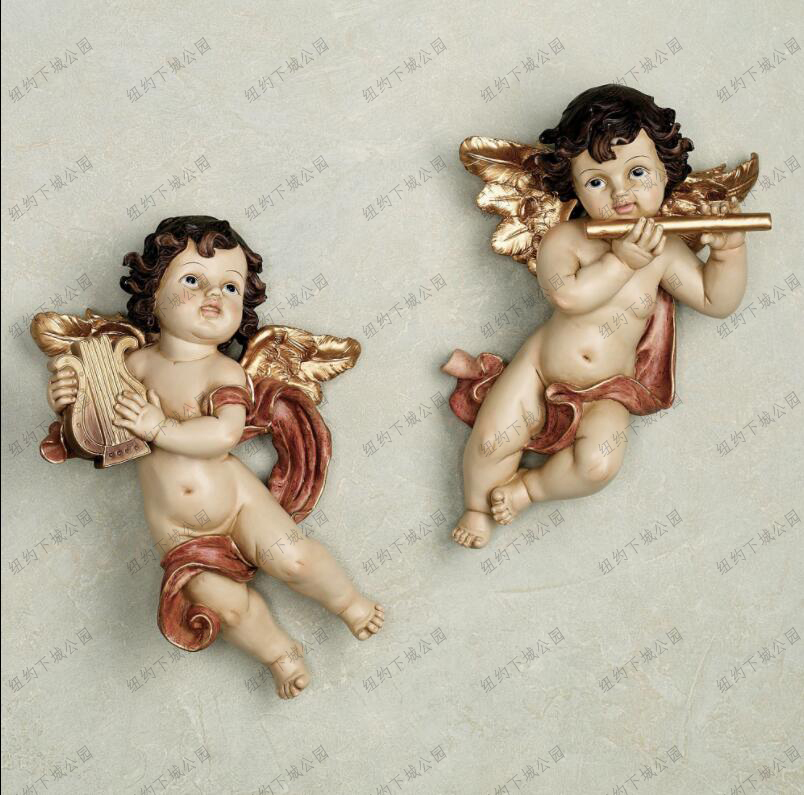 Spot New York Lower City Park Imports vivid and lovely Rubens pleasing to the small angels wall decoration pair