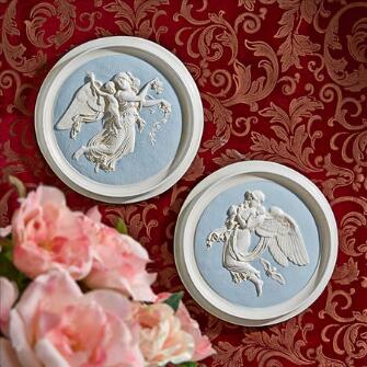 Spot New York Lower City Park Import Ivelyn Dark Night Morningguardian Angels Shallow Relief Round Wall Trim 2