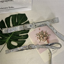 2019 New Fashion Joker plastic rhinestone pin buckle belt waist seal full diamond inlay accessories heavy industry shimmering waist chain