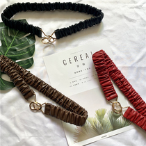 New belt Womens elastic Joker round buckle decorative belt with skirt sweater coat shirt elastic waist seal