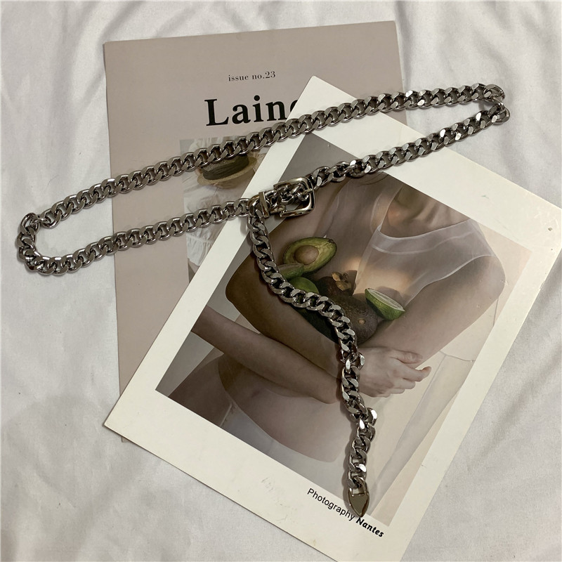 Metal Pants Chain Sub Girdle Woman Decoration Korean Version Waist Chain Necklace Accessories and Hip Hop Fashion Belt Male Cowboy Tide