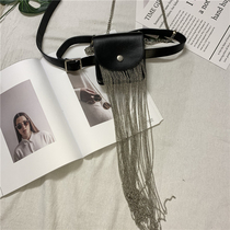 New Personality Long Flow Su Belt Girl Bag Ins Hip Hop Wind Packet Bag Women Demolition Leather Strap Small Package Decoration Tide