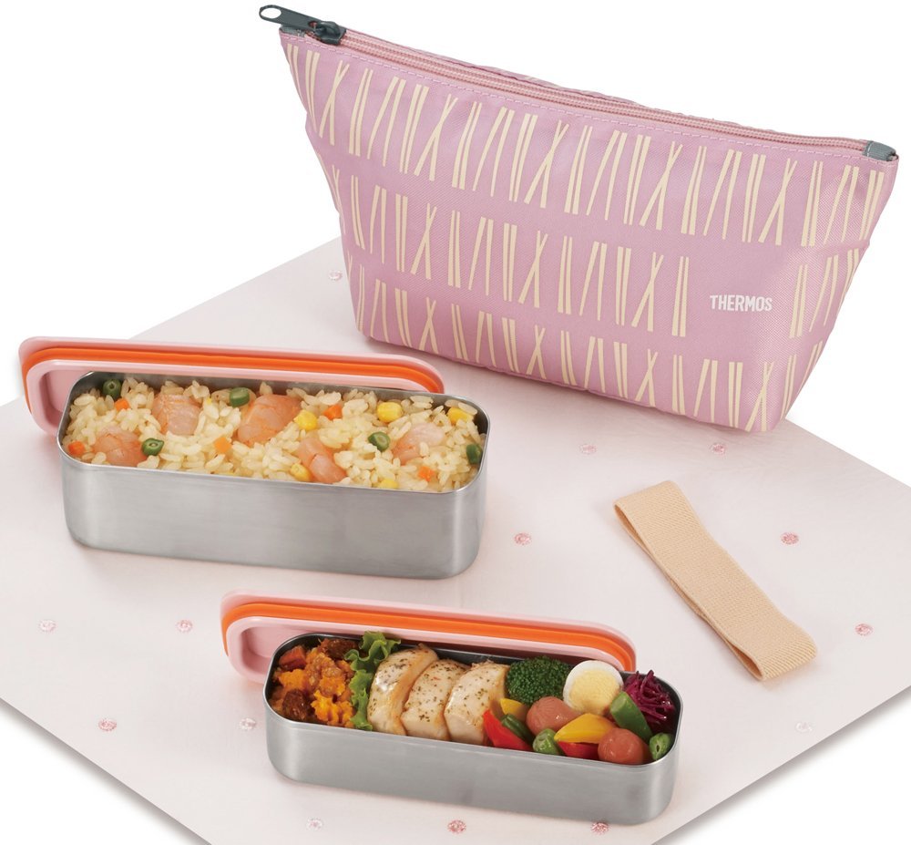 Japan Sea Amoy Thermos DSA602 mini stainless steel bento box preservation non-thermal lunch box pink high value